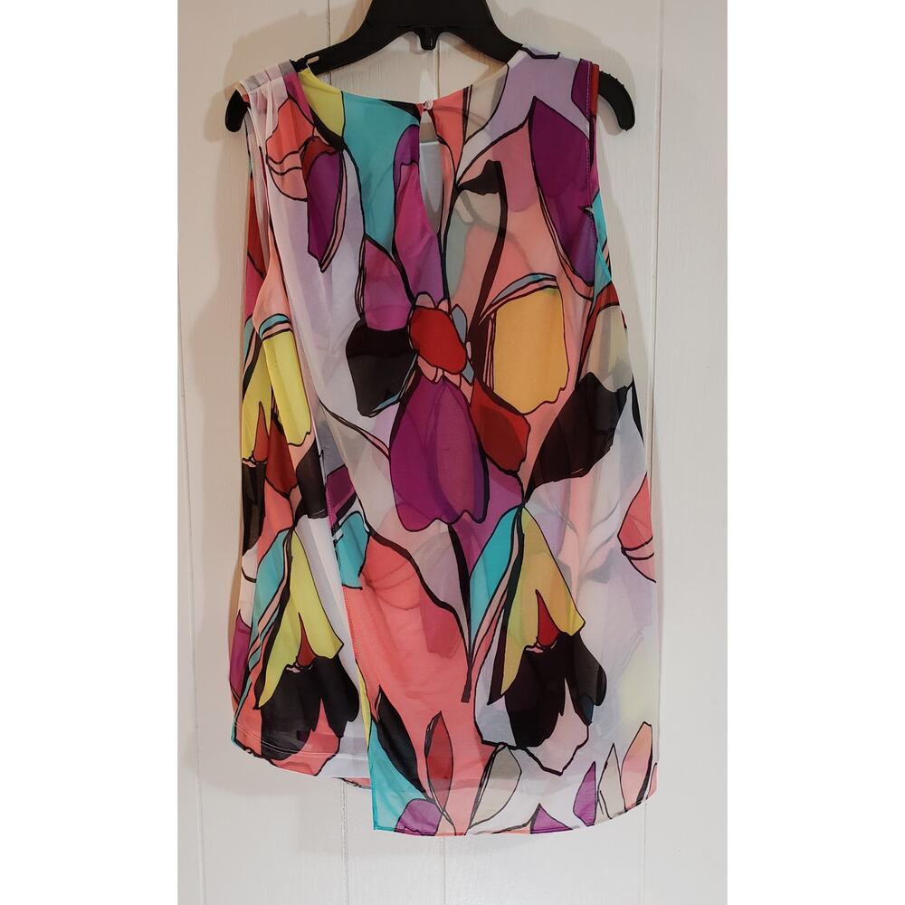 Worthington size small multicolored tank blouse - Picture 2 of 4
